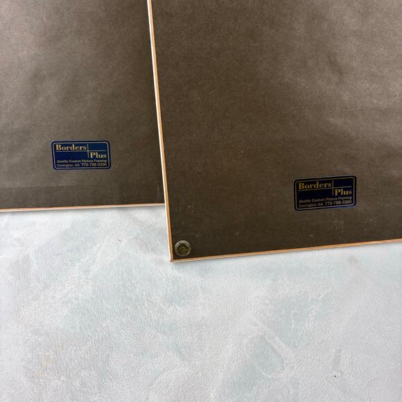 Cheri Blum Yellow Tulips in Vase Painting White Framed 9x18 Cracked Linen Set 2 - Picture 4 of 9